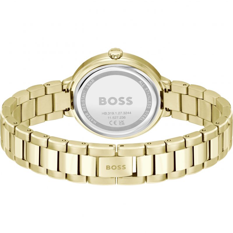 Ladies BOSS Sena Light Yellow Gold IP Bracelet Watch