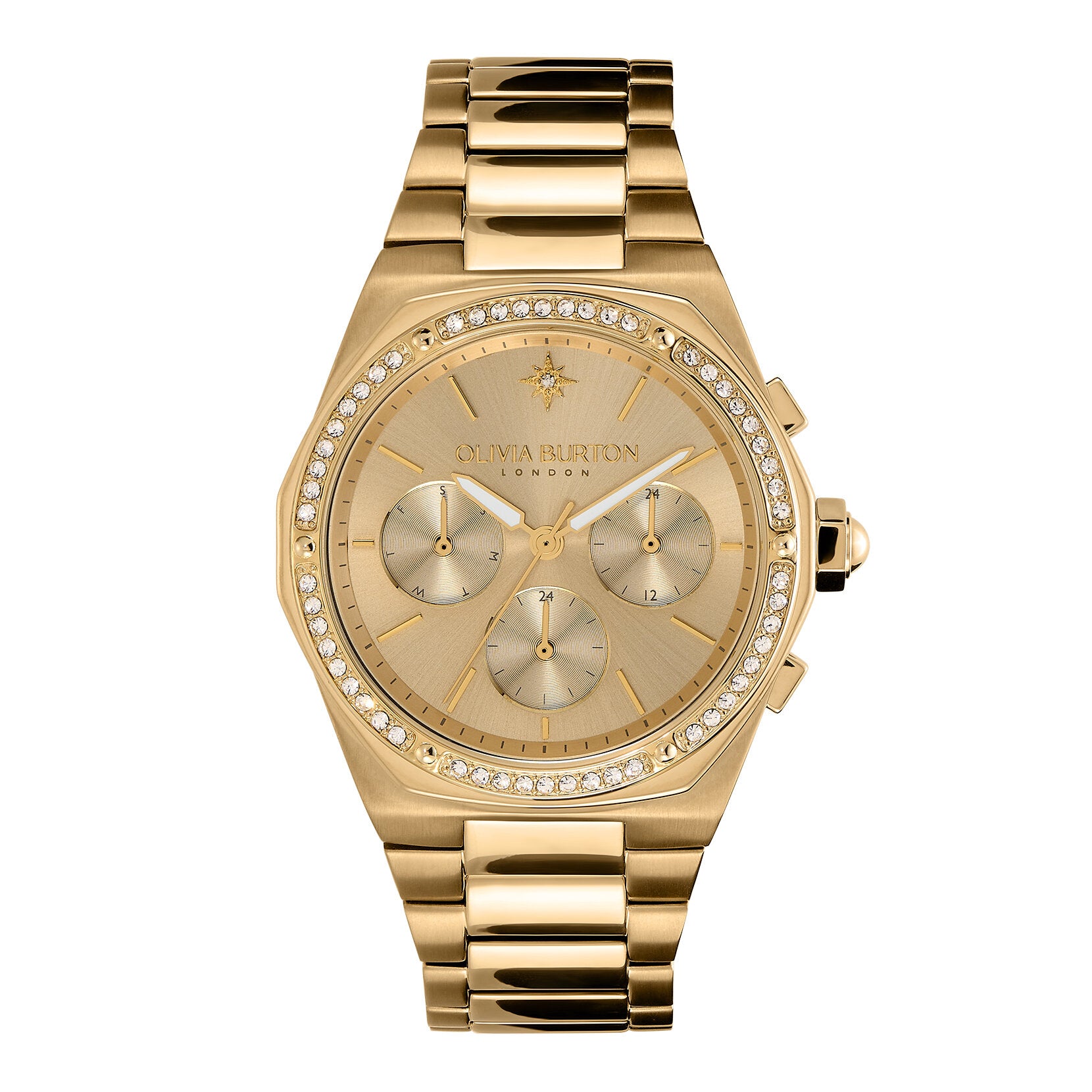 Olivia Burton Sports Luxe 38mm Hexa Multi Function Champagne Gold Br Morgan Banks