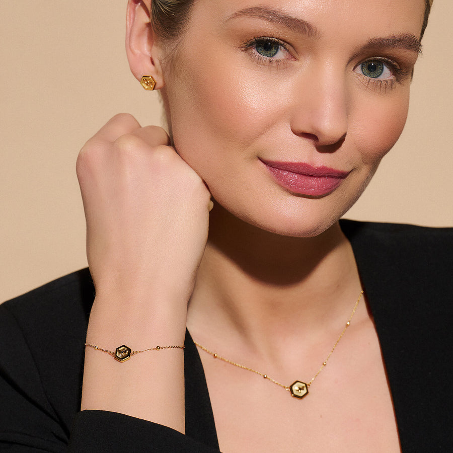 Olivia Burton Signature Minimalistic Bee Gold Pendant Necklace
