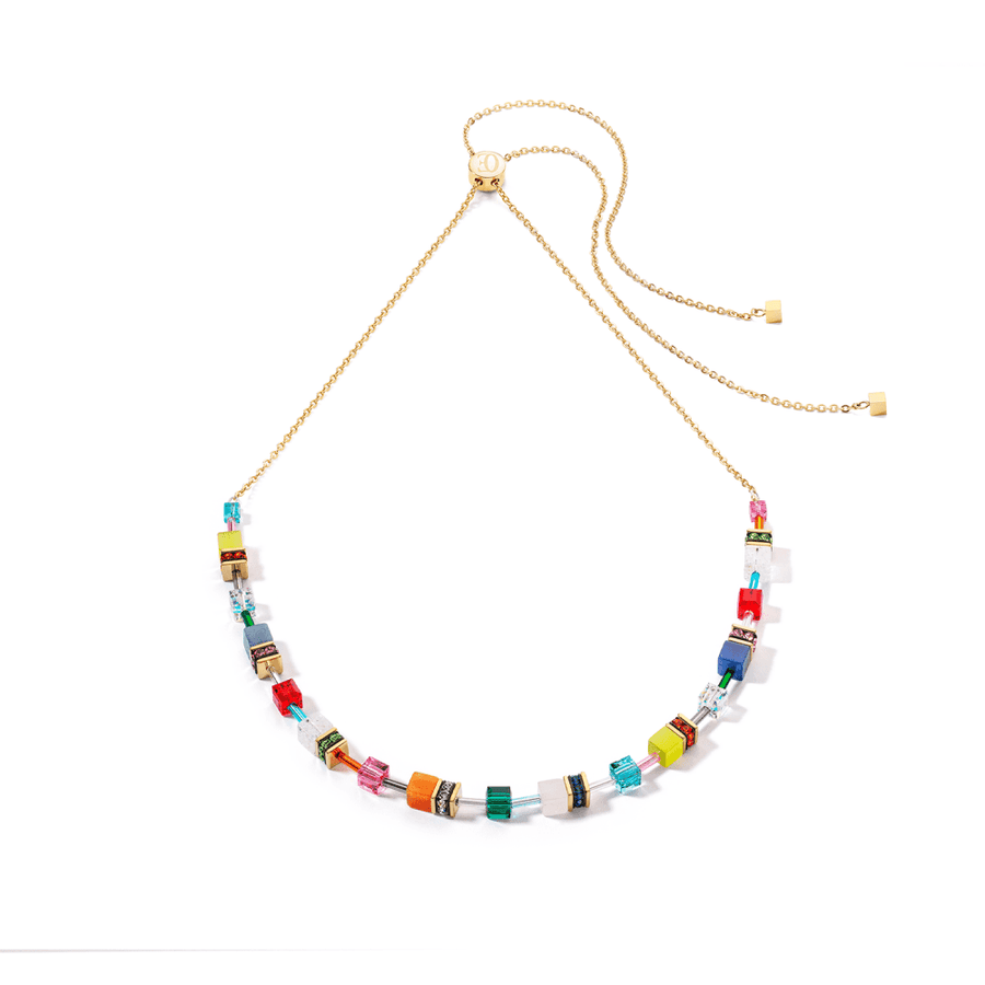 Coeur De Lion GeoCube Iconic Multicolour Chain Necklace