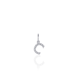 Silver Stone Set Letters/ Initials P1080