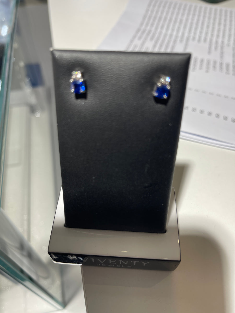 Viventy  Silver Earrings  With Blue Stone 784744