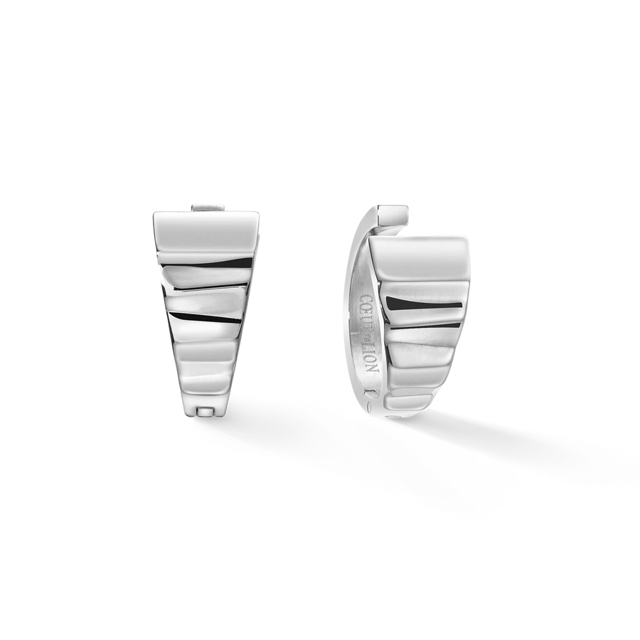 Coeur de Lion Earrings Creole Wave 20 silver
