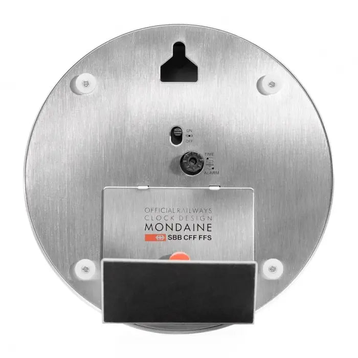 Mondaine Mini Table Clock with Alarm - White Dial