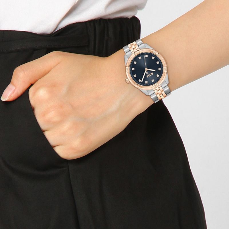 BOSS Rhea Two Tone Bracelet Watch