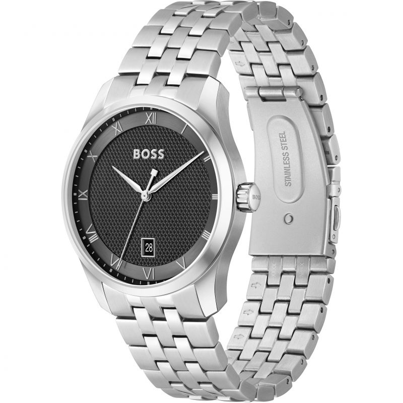 BOSS Principle Black Dial Bracelet Watch