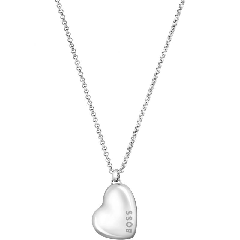 BOSS Ladies Honey Stainless Steel Heart Necklace
