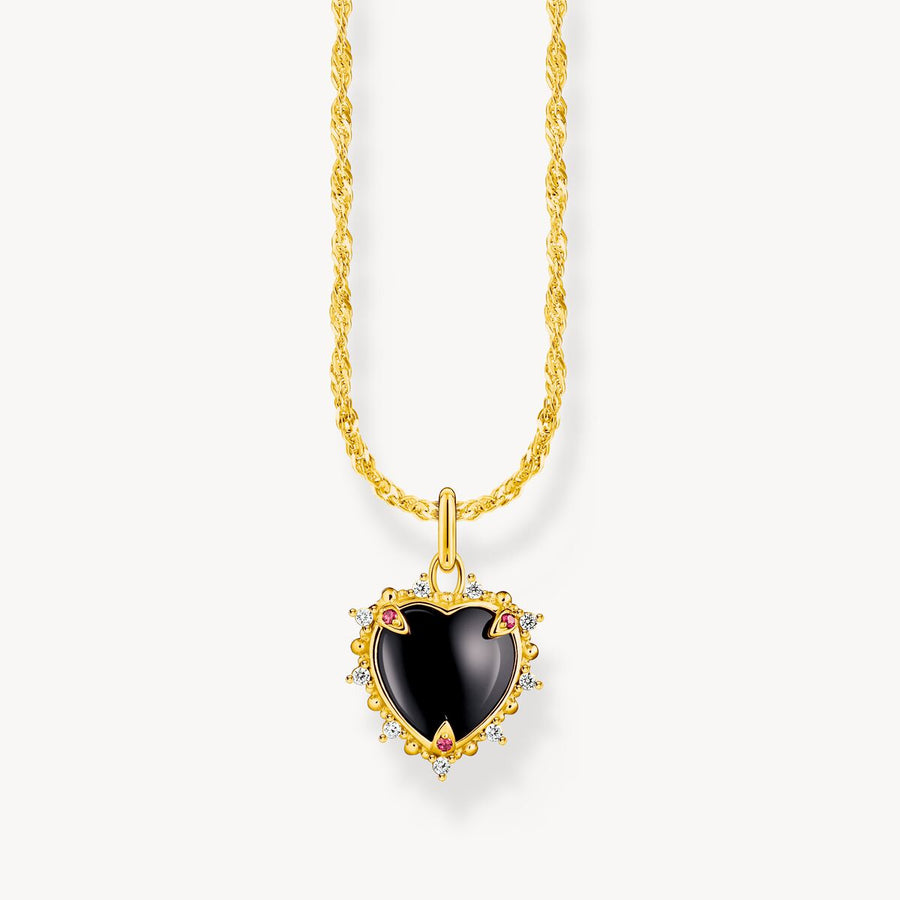 Gold-plated necklace with pendant Heart Romance