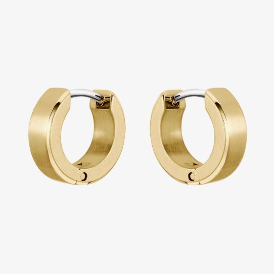 BOSS Odell Gold Tone Small Hoop Earrings