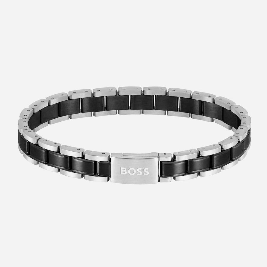 BOSS Black Metal Link Bracelet