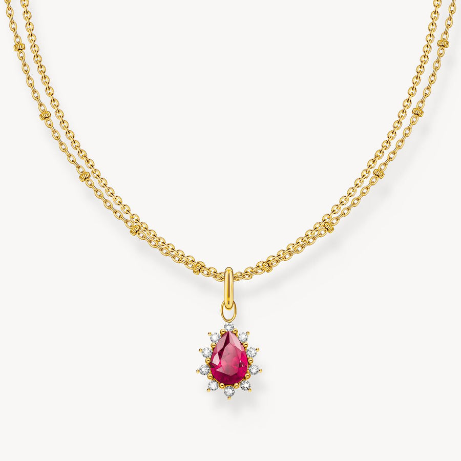 Gold-plated necklace with pendant Vintage Romance