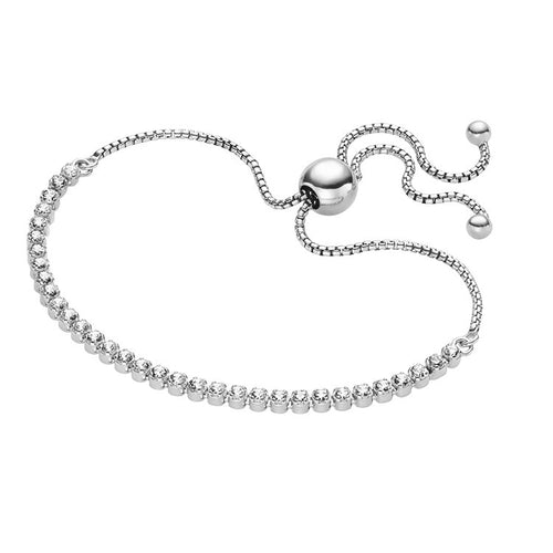 Viventy Silver Bracelet with 25 CZ adjustable in size | Morgan Banks Jewellers Kendal