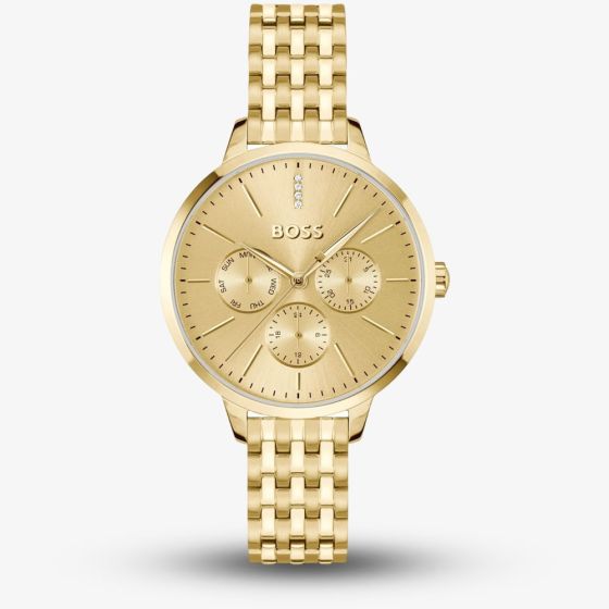 BOSS Symphony Crystal Gold Tone Watch