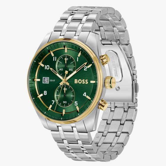 BOSS Skytraveller Chronograph Green Watch