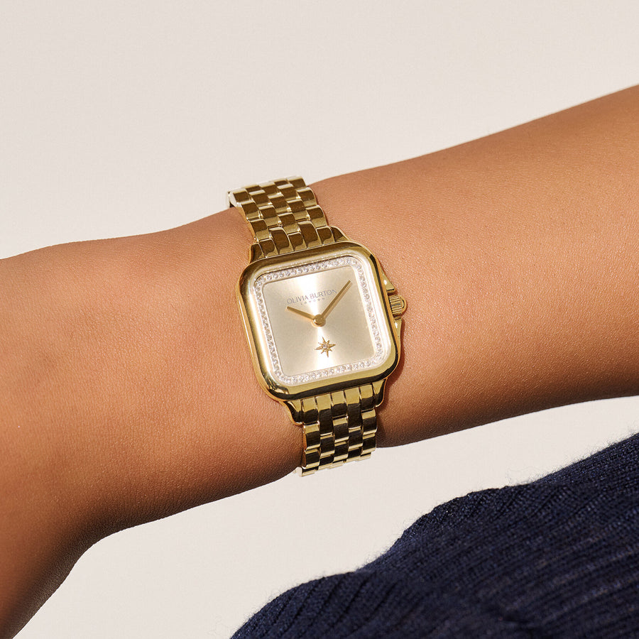 Olivia Burton Classic 28mm Grosvenor Gold Bracelet Watch