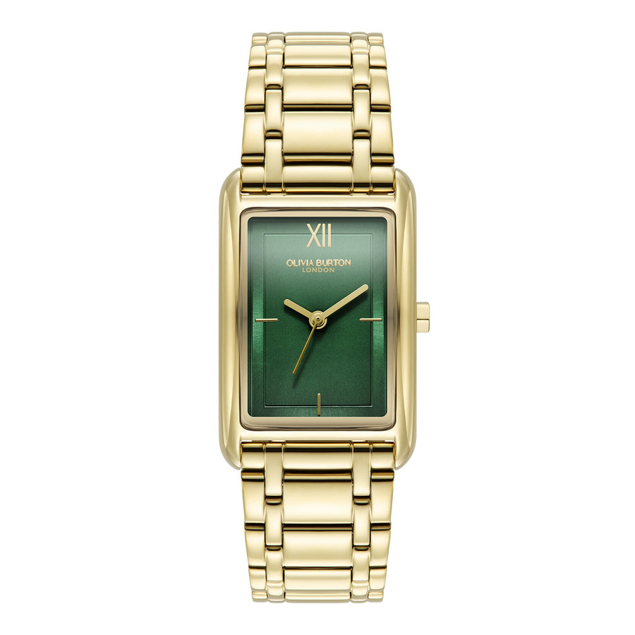 Olivia Burton 23mm Grove Forest Green & Gold Bracelet Watch