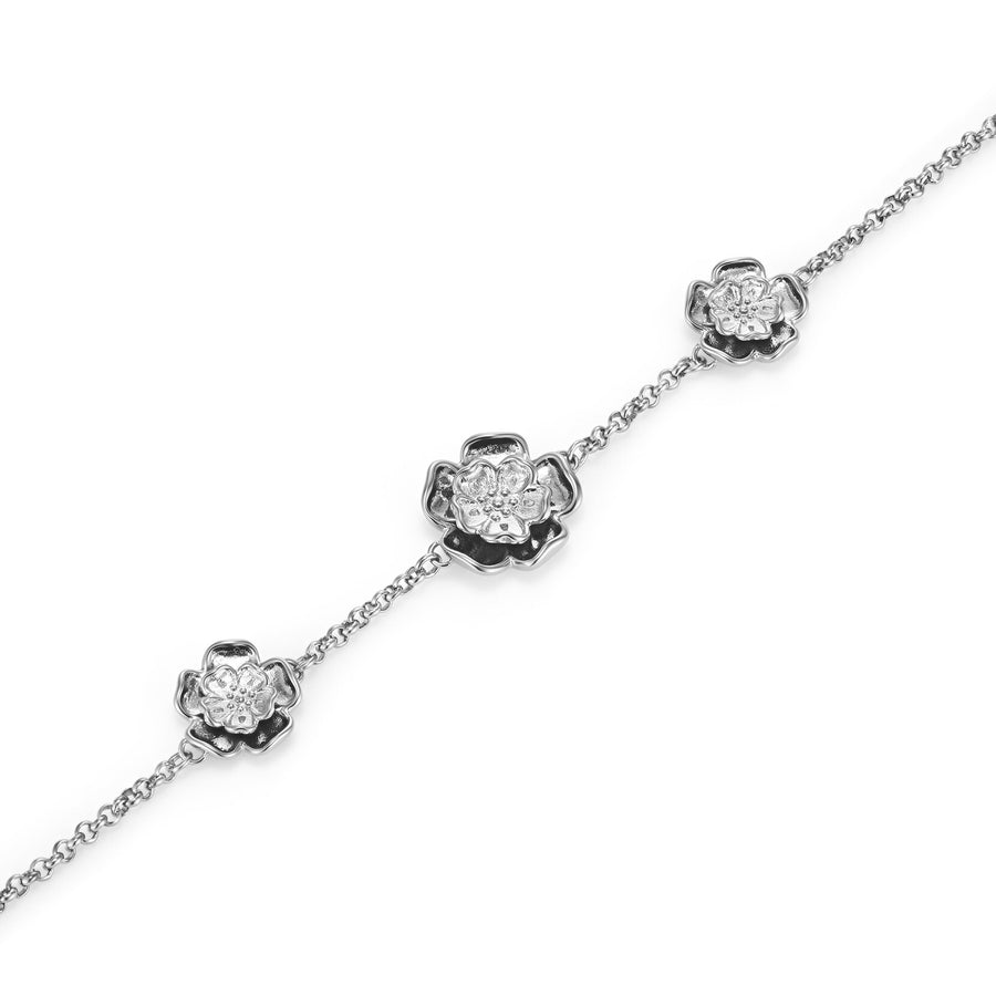 Olivia Burton Tudor Rose Silver Tone Bracelet