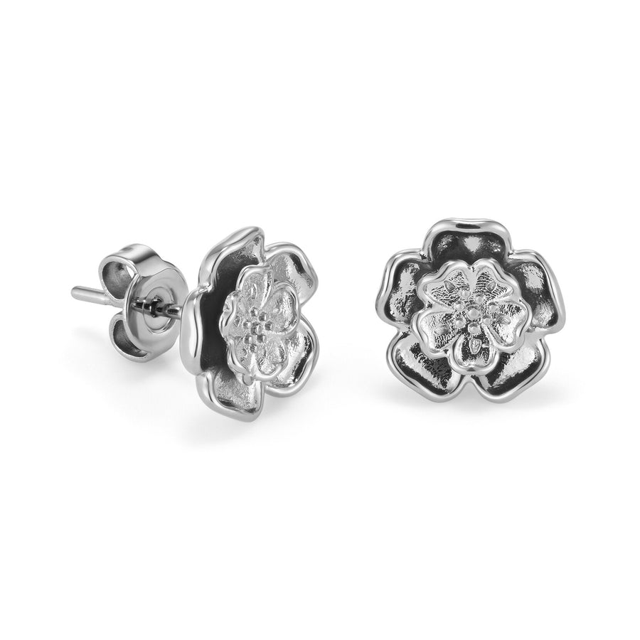 Olivia Burton Tudor Rose Silver Tone Stud Earrings