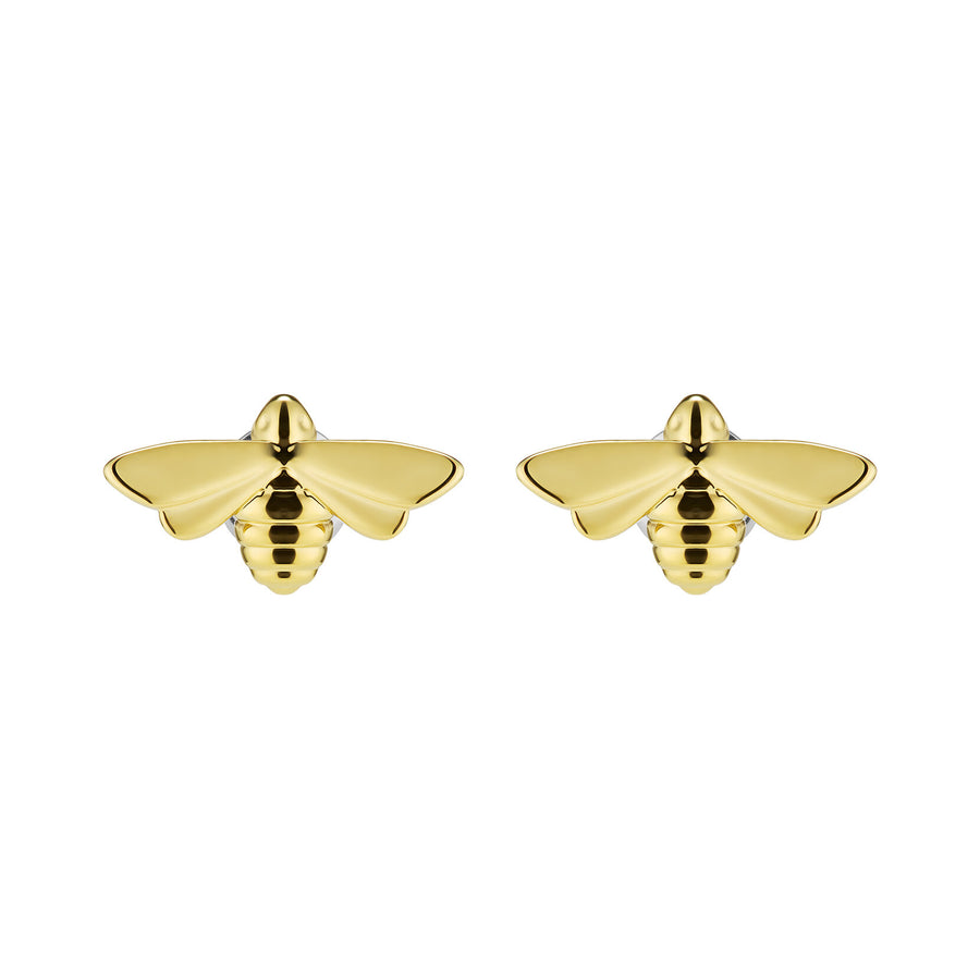 Signature Honey Bee Gold Plated Stud Earrings