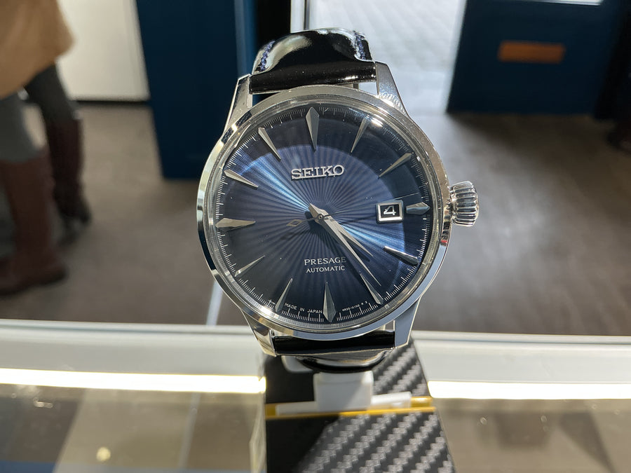 Seiko Gents Presage Automatic Watch SRPB41J1 on a bracelet