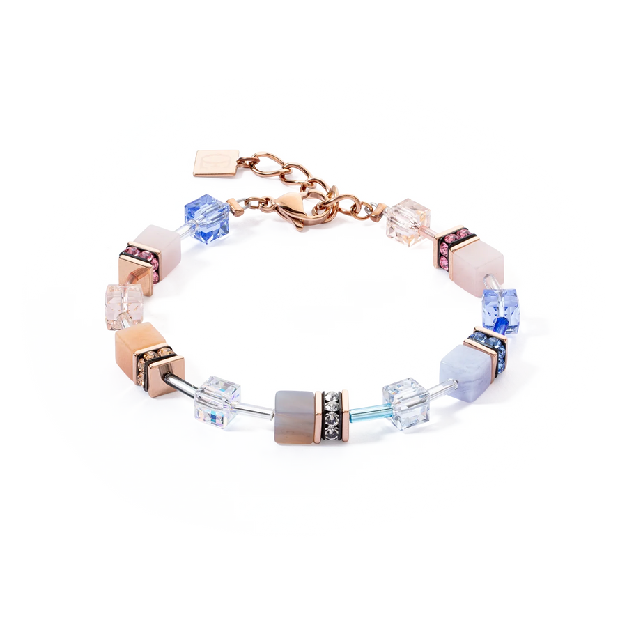 Coeur de Lion Bracelet GeoCUBE® Iconic Precious light blue-beige