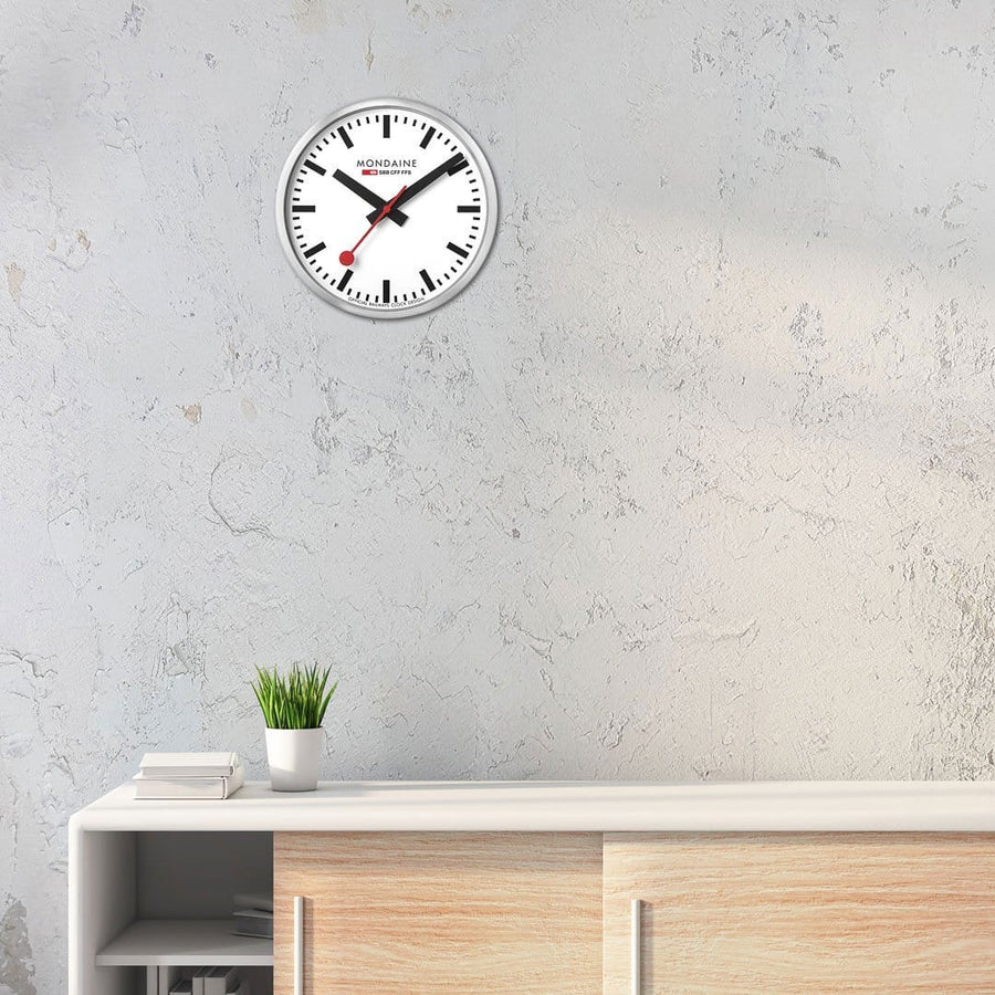 Mondaine Wall Clock Silver