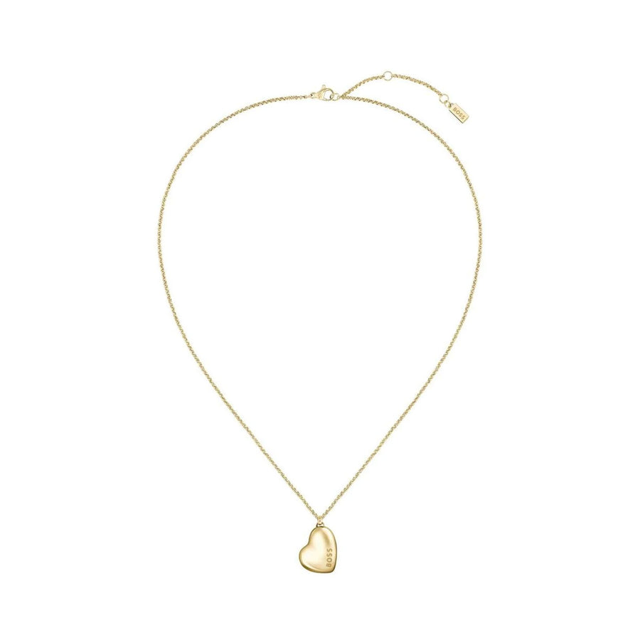 BOSS Ladies Honey Stainless Steel Heart Necklace, Gold plated