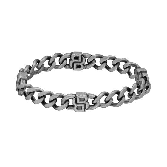 Boss Double B Absolute Black Steel Gents Bracelet 1580742M