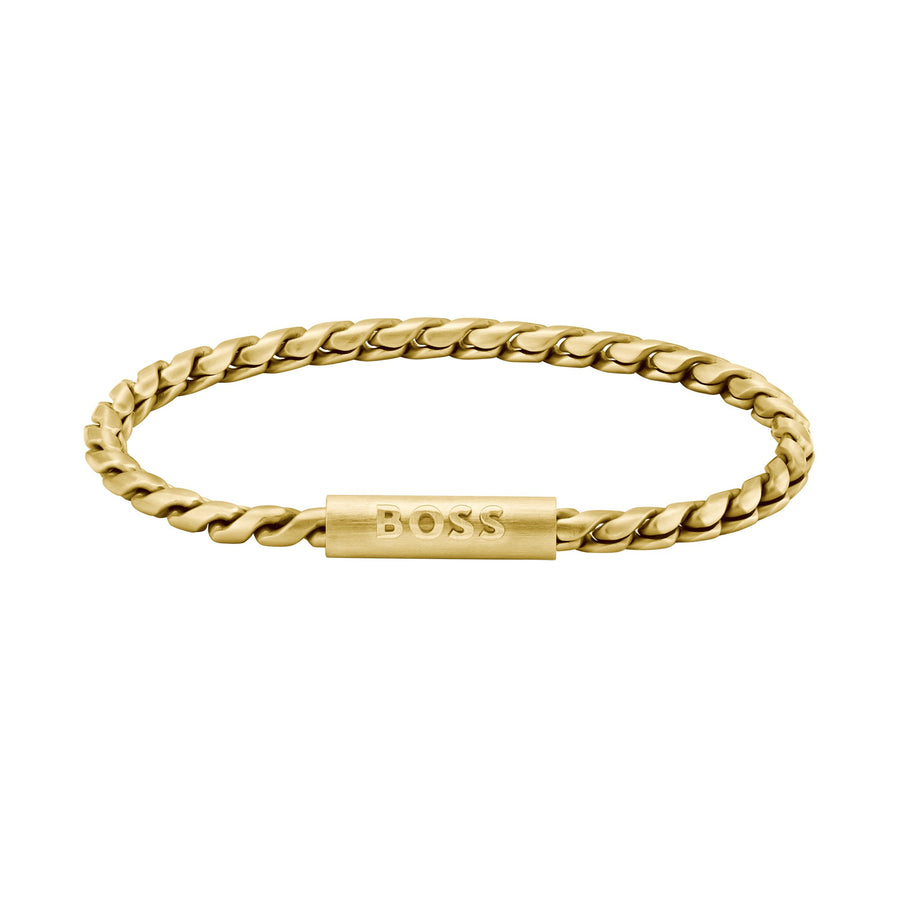 Boss Doran Yellow Gold-Tone Gents Bracelet 1580696