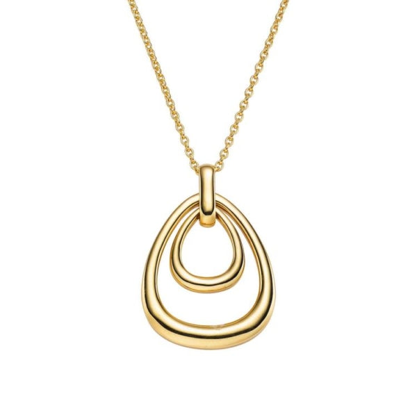 Viventy Sterling Silver & Gold Plating 2 loop necklace