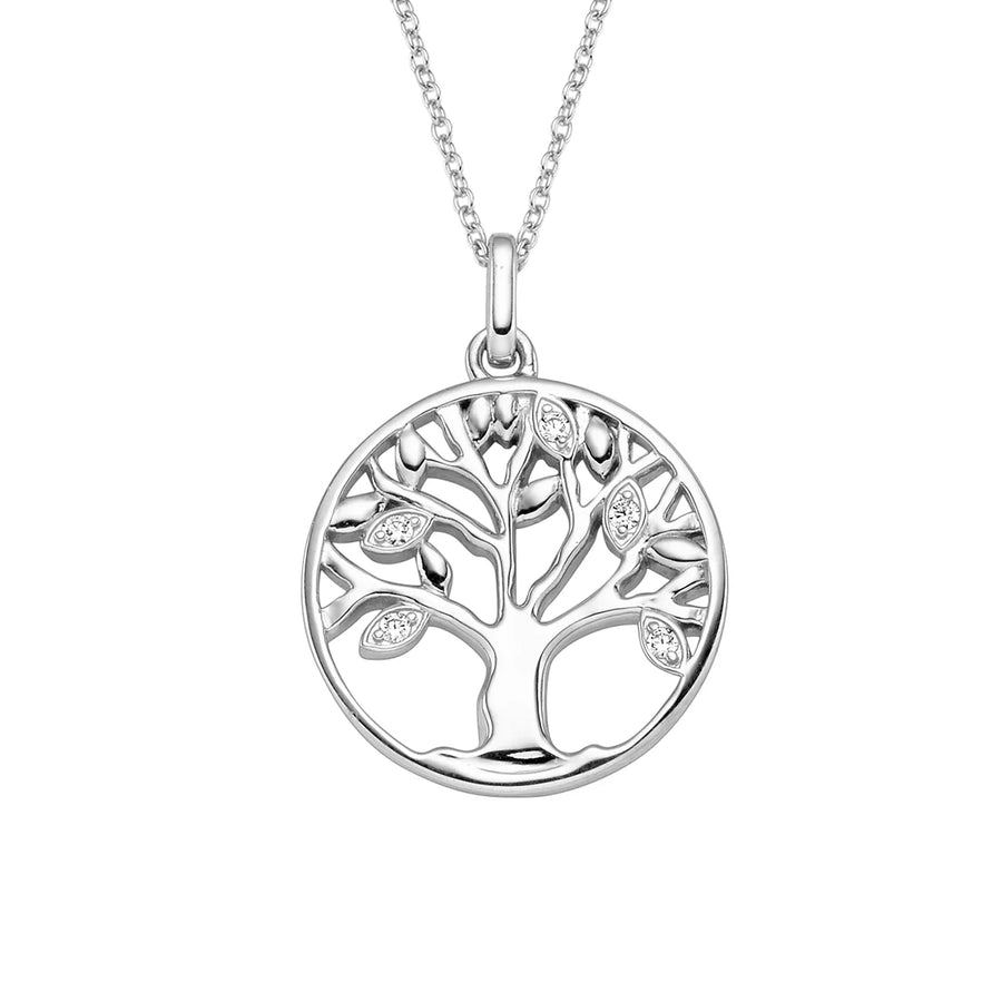 Viventy Drop Pendant Tree of Life with CZ