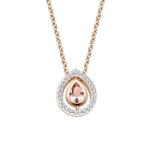 Viventy Danity pear shaped  Pendant  with CZ Rose Gold Plated | Morgan Banks Jewellers Kendal