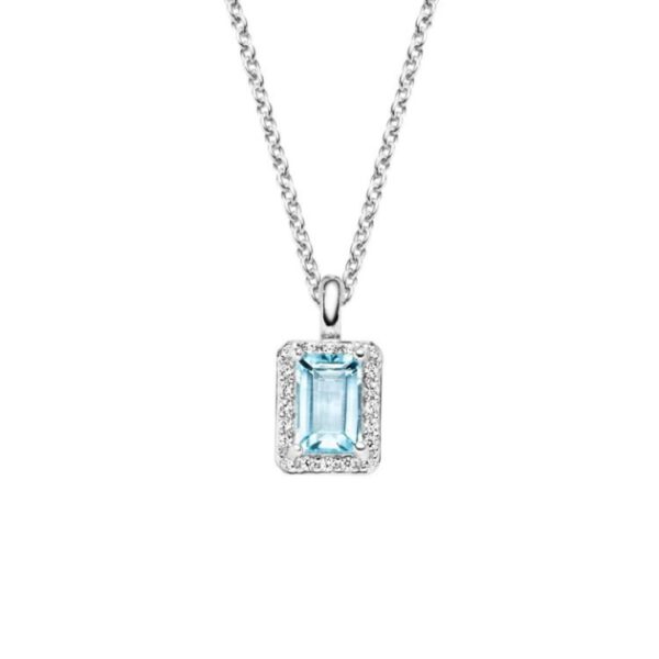 Viventy Blue Topaz & CZ Pendant