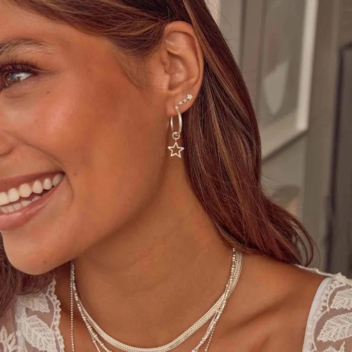 ChloBo Star Earrings in Silver