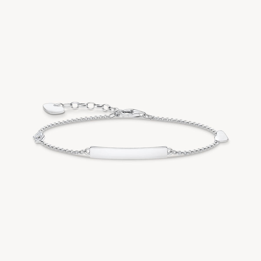 Bracelet heart with infinity silver