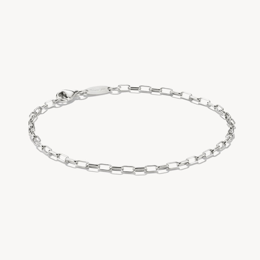Charm bracelet paperclip silver