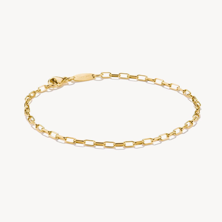 Charm bracelet paperclip gold-plated