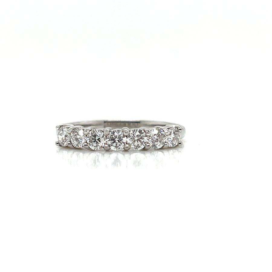 18ct White Gold 7 Stone Diamond Eternity Ring .72ct