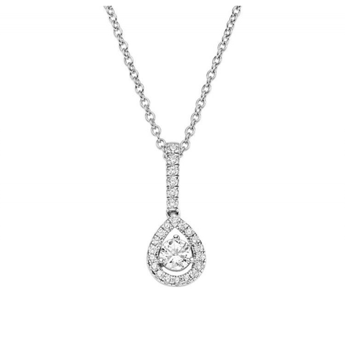 Viventy Dainty pear shaped  Pendant  with CZ | Morgan Banks Jewellers Kendal