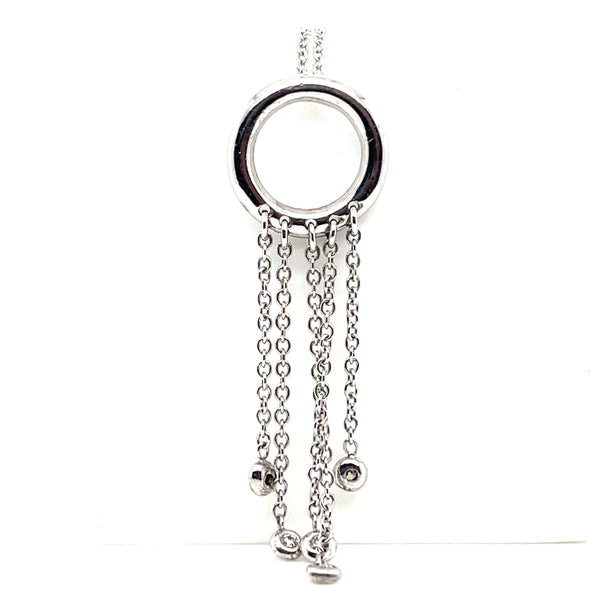 London Road 9ct White Gold Diamond Fringe Pendant 98108 | Morgan Banks Jewellers Kendal