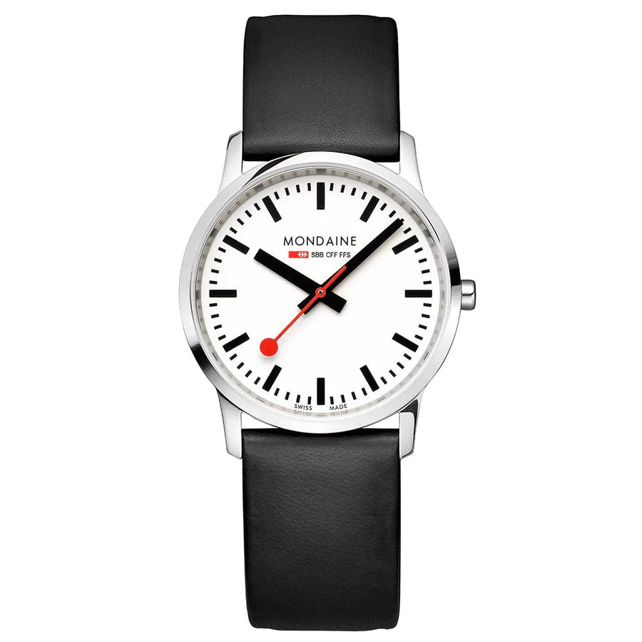 Mondaine Simply Elegant Black Leather, 36mm