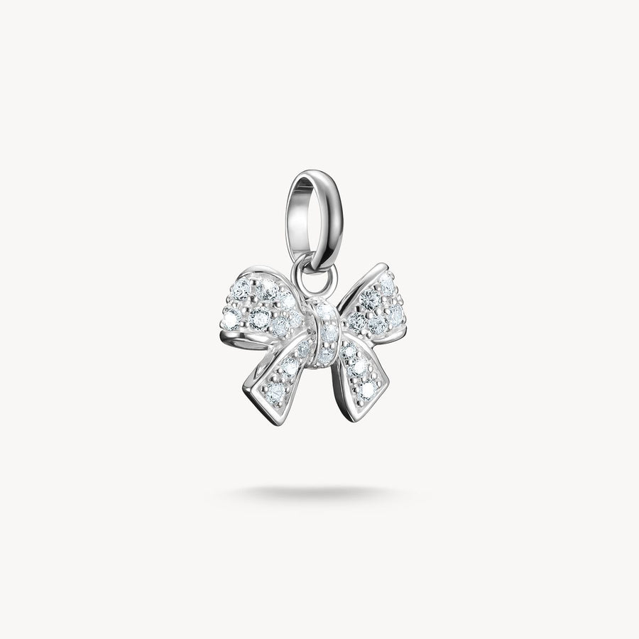 Thomas Sabo Charm pendant bow with stones Connect silver