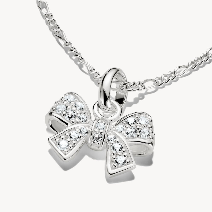 Thomas Sabo Charm pendant bow with stones Connect silver
