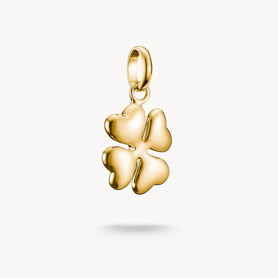 Thomas Sabo Charm pendant lucky clover in 3D Connect gold-plated