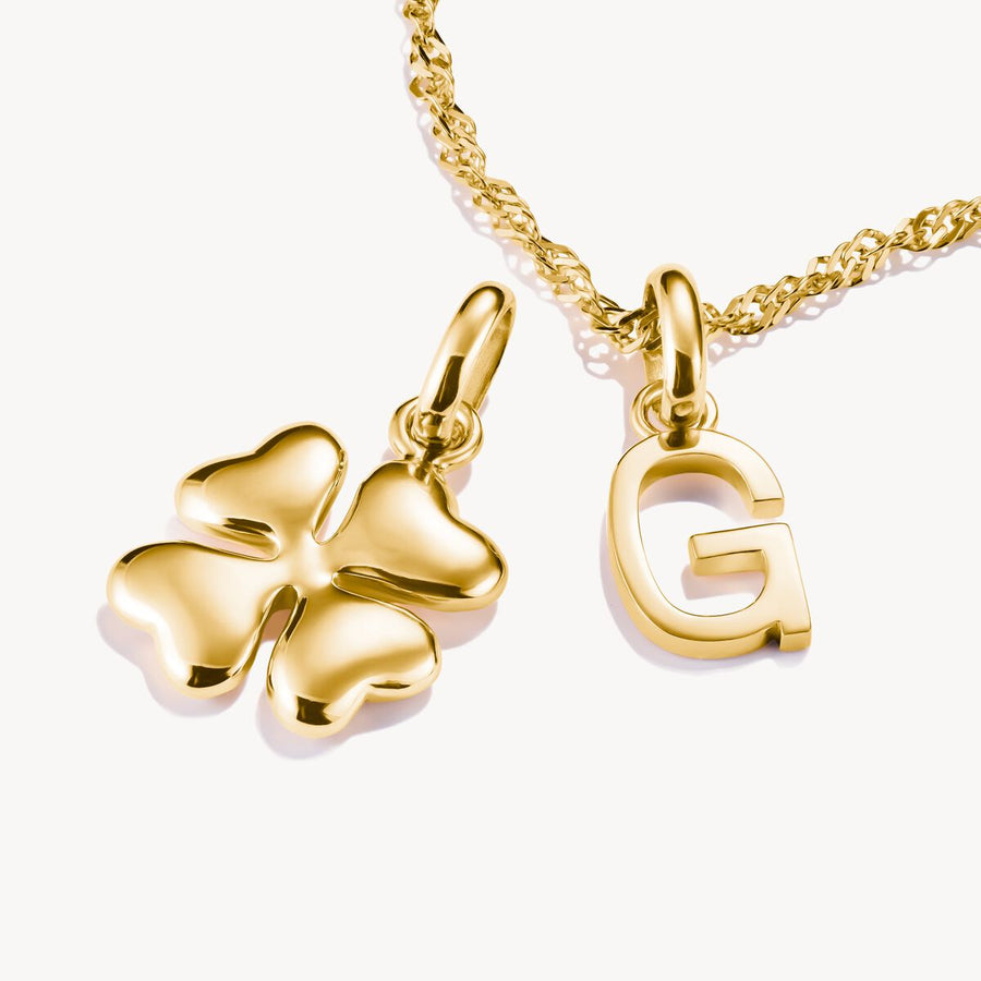 Thomas Sabo Charm pendant lucky clover in 3D Connect gold-plated