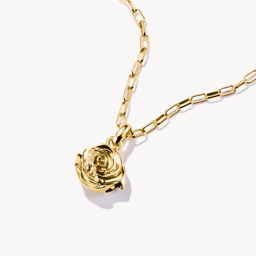 Thomas Sabo Charm pendant rose blossom Connect gold-plated