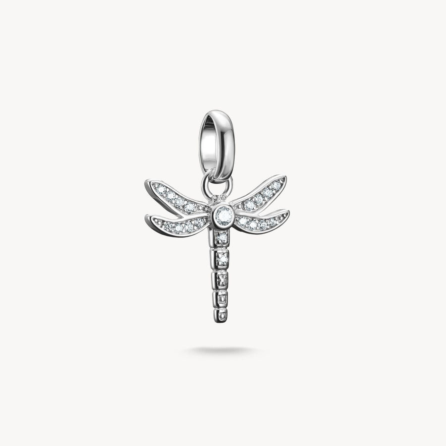 Thomas Sabo CHARM PENDANT dragonfly with stones Connect silver