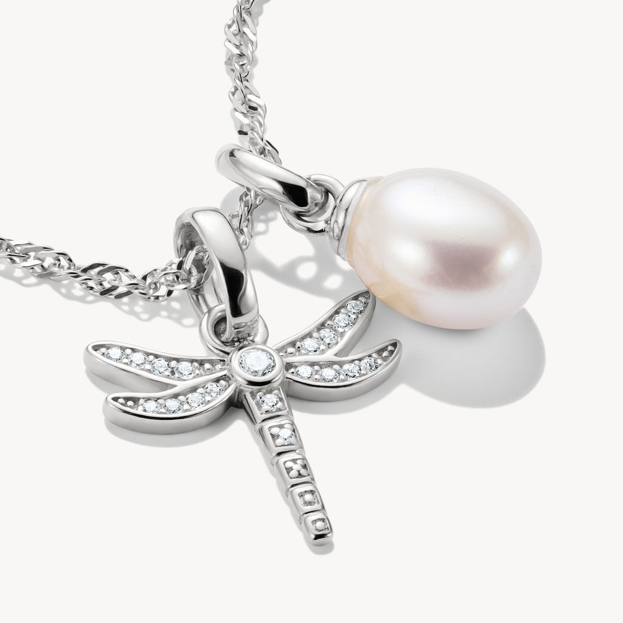 Thomas Sabo CHARM PENDANT dragonfly with stones Connect silver