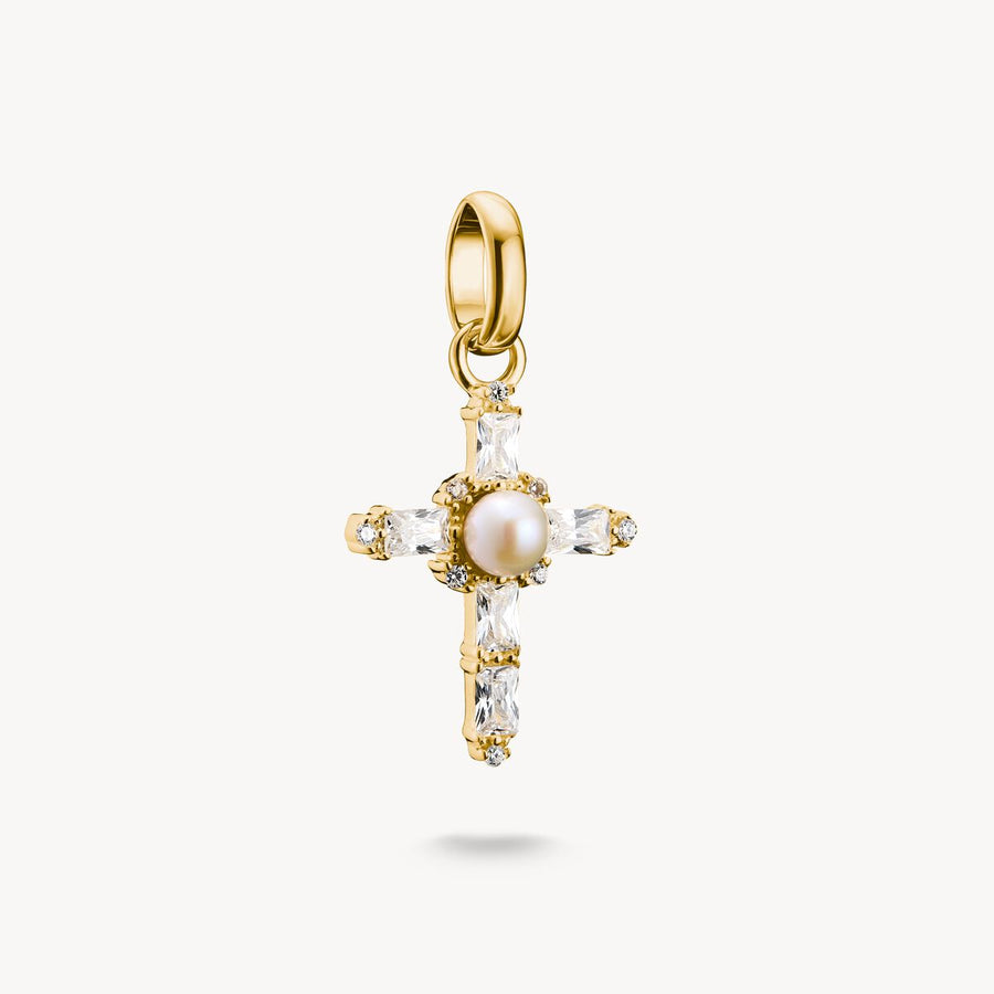 Thomas Sabo Charm pendant vintage cross Connect gold-plated