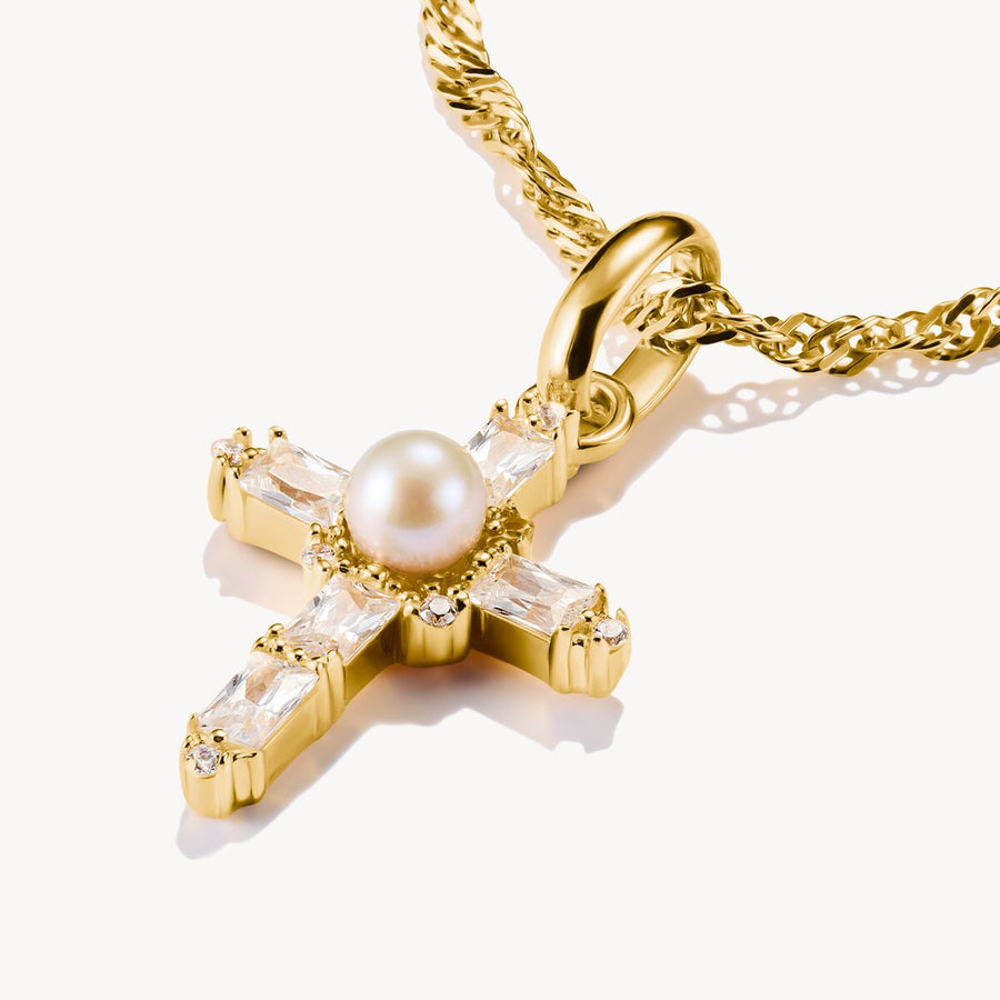 Thomas Sabo Charm pendant vintage cross Connect gold-plated